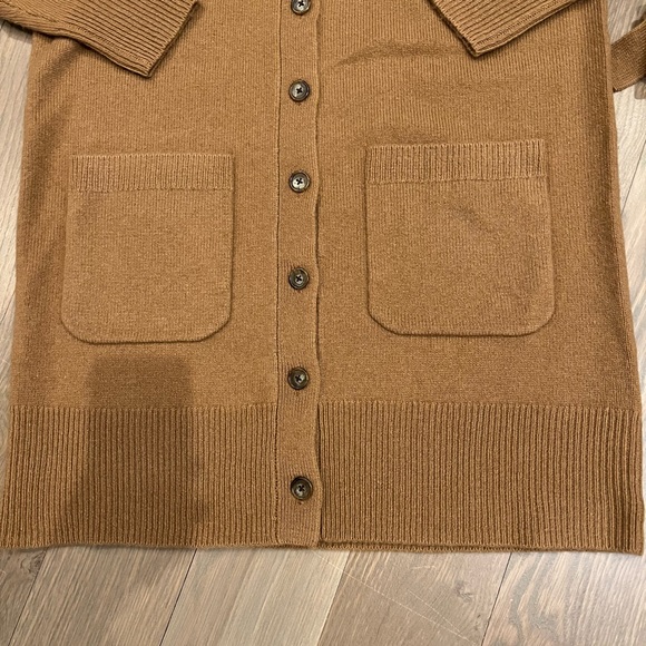 J.Crew Tie-waist cardigan dress in wool-cashmere S Small Hillside Brown - Picture 3 of 8